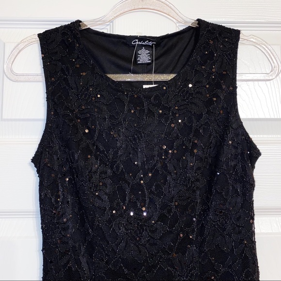 NWT Candalite black sequin lace dress - Picture 3 of 7